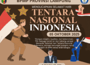 BPMP Lampung Mengucapkan Selamat HUT TNI ke-80 Tahun