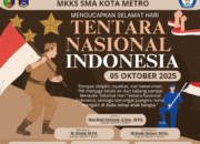 MKKS-SMA Kota Metro mengucapkan Selamat HUT TNI ke-80 Tahun
