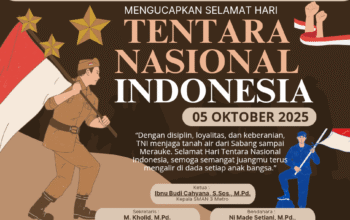 MKKS-SMA Kota Metro mengucapkan Selamat HUT TNI ke-80 Tahun