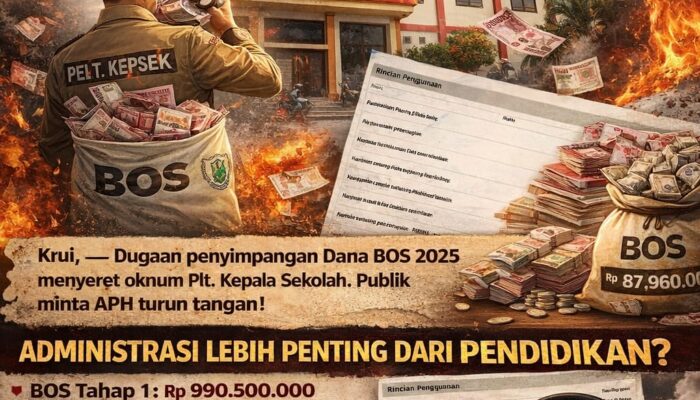 “Rp 1,98 MILIAR DANA BOS SMKN 1 KRUI HABIS KE MANA?” 