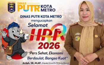 Dinas PUTR Kota Metro Ucapkan Selamat Hari Pers Nasional 2026, Tegaskan Peran Pers dalam Pembangunan