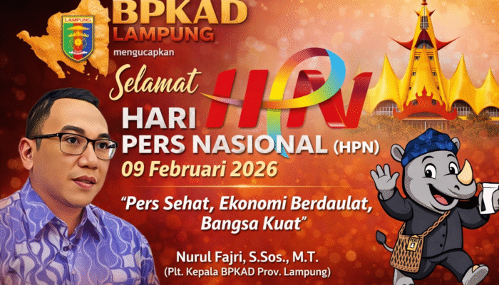 BPKAD Lampung Ucapkan Selamat Hari Pers Nasional 2026