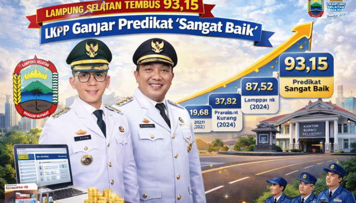 Pengadaan Dibersihkan! Lampung Selatan Tembus 93,15, LKPP Nyatakan “Sangat Baik”