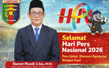 Kepala Bapenda Provinsi Lampung Ucapkan Selamat Hari Pers Nasional 2026