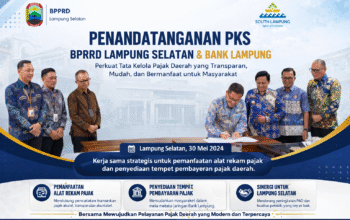 Perkuat Transparansi dan Kemudahan Bayar Pajak, BPPRD Lampung Selatan – Bank Lampung Teken PKS