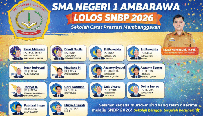 Siswa SMA Negeri 1 Ambarawa Lolos SNBP 2026, Sekolah Catat Prestasi Membanggakan