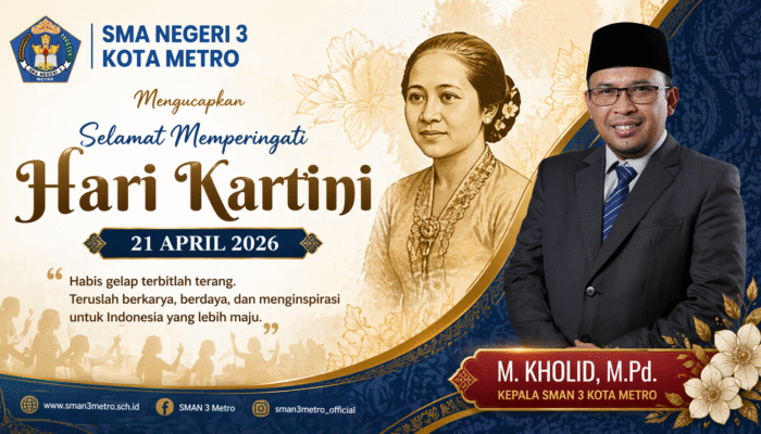 Peringatan Hari Kartini 2026, Kepala SMAN 3 Kota Metro Ajak Perkuat Peran Perempuan dalam Pendidikan