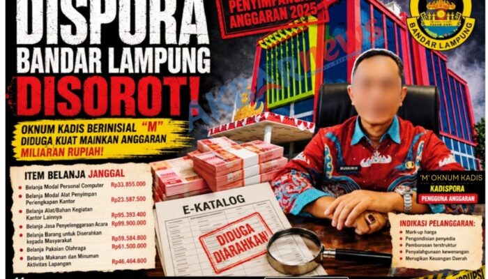 Oknum Kadispora Bandarlampung Diduga Kuat “Mainkan” Anggaran Belanja Milyaran Rupiah