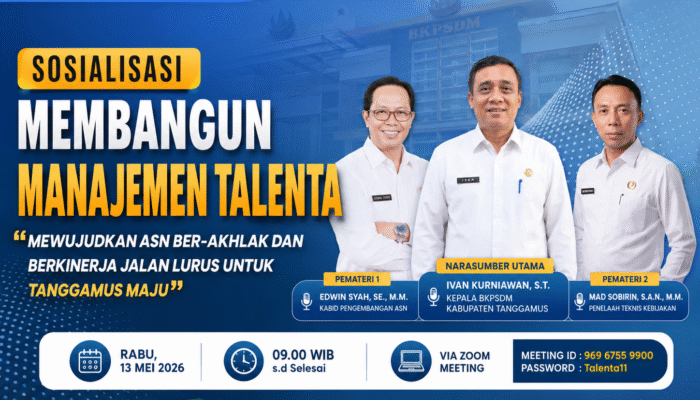 BKPSDM Tanggamus Gelar Sosialisasi Manajemen Talenta, Dorong ASN Ber-AKHLAK dan Berkinerja Profesional