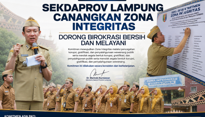 Sekdaprov Lampung Canangkan Zona Integritas, Dorong Birokrasi Bersih dan Melayani