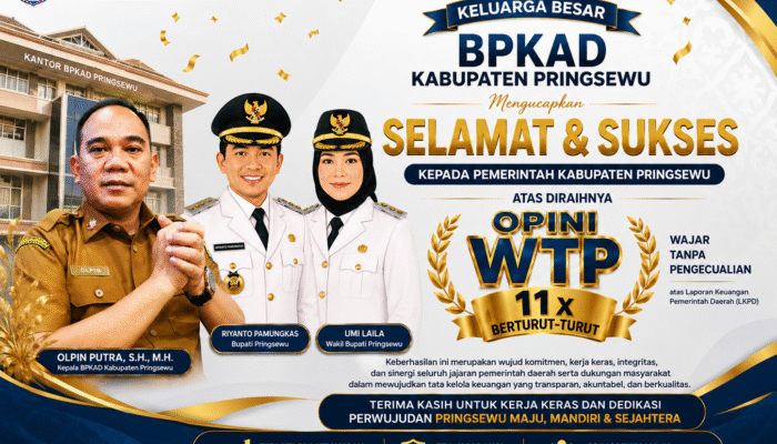 Olpin Putra: WTP ke-11 Menjadi Bukti Nyata Integritas dan Transparansi Pengelolaan Keuangan Pringsewu