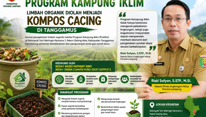 Lampung Perkuat Program Kampung Iklim, Limbah Organik Diolah Menjadi Kompos Cacing di Tanggamus