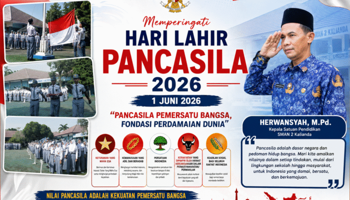 SMAN 2 Kalianda Peringati Hari Lahir Pancasila 2026, Tanamkan Semangat Persatuan dan Nasionalisme