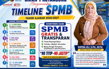SMAN 1 Kotaagung Umumkan Timeline SPMB 2026/2027, Ratna Uli: Proses Gratis, Transparan dan Junjung Tinggi “No Titip–No Jastip”