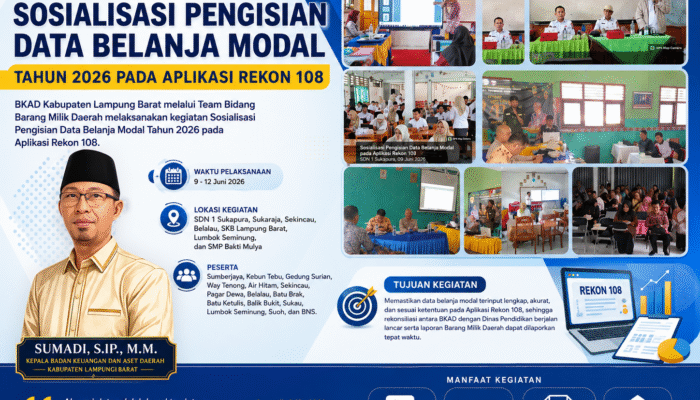 BKAD Lampung Barat Sosialisasikan Pengisian Data Belanja Modal Rekon 108, Perkuat Akurasi Pengelolaan Aset Daerah
