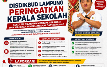 Disdikbud Lampung Peringatkan Sekolah, Dilarang Jual Seragam dan Wajibkan Pembelian Saat Daftar Ulang