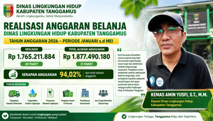 Realisasi Belanja DLH Tanggamus Capai Rp1,76 Miliar Hingga Mei 2026, Fokus pada Pengelolaan Sampah dan Dokumen Lingkungan