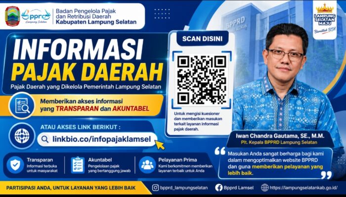 BPPRD Lampung Selatan Ajak Masyarakat Berikan Masukan untuk Tingkatkan Layanan Informasi Pajak Daerah