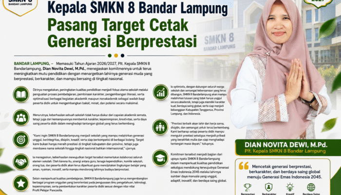 Tahun Ajaran Baru 2026/2027, Kepala SMKN 8 Bandar Lampung Pasang Target Cetak Generasi Berprestasi