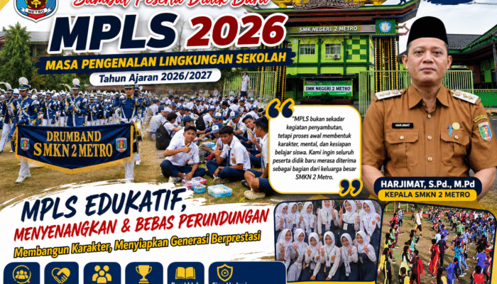 SMKN 2 Metro Sambut Peserta Didik Baru dengan Semangat MPLS 2026, Tanamkan Karakter Sejak Hari Pertama