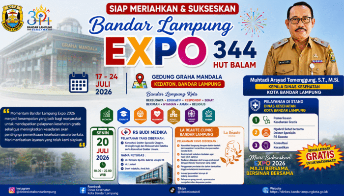 Dinas Kesehatan Kota Bandar Lampung Ajak Masyarakat Manfaatkan Layanan Kesehatan Gratis di Bandar Lampung Expo 2026