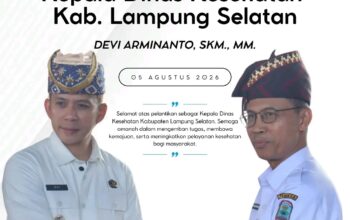 Devi Arminanto Resmi Dilantik sebagai Kepala Dinas Kesehatan Kabupaten Lampung Selatan Definitif