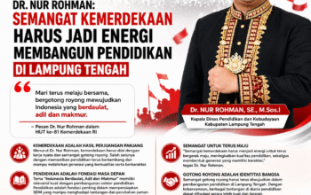Dr. Nur Rohman: Semangat Kemerdekaan Harus Jadi Energi Membangun Pendidikan di Lampung Tengah