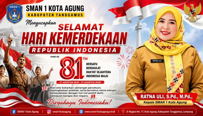 🇮🇩 SMAN 1 Kota Agung Ucapkan Selamat HUT ke-81 Kemerdekaan Republik Indonesia